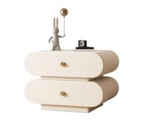 lskdnrufh Table de chevet blanche avec 2 tiroirs pour chambre à coucher, petite table de chevet, table d'appoint, 40 x 40 x 50/45 x 40 x 50/50 x 40 x 50/60 x 40 x 50 cm (moyenne)