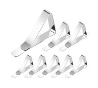 LSNNMU Pinces à Nappe en Acier Inoxydable, 8 pièces, Pince de Maintien for, s'adapte aux Tables jusqu'à 1.7 Pouces d'épaisseur, Coupe-Vent for fête Pique-Nique Barbecue pour Tables