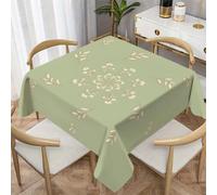 LSSLK Nappe Carrée 160x160 cm Petites Fleurs, Nappe de Table Anti Tache Imperméable Lavable Mandala Botanique pour Balcon Table Basse Petite Table Cuisine Jardin Terrasse Décoration E-36