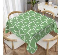 LSSLK Nappe Carrée 160x160 cm Triangles, Nappe de Table Anti Tache Imperméable Lavable Motif Quadrillage pour Balcon Table Basse Petite Table Cuisine Jardin Terrasse Décoration E-88