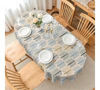 LSSLK Nappe Ovale 180x240 cm Abstrait Moderne, Imperméable et Anti-Tache, Nappe de Table Lavable Botanique, Linge de Table Décoration pour Cuisine Salle à Manger Jardin Terrasse Balcon E-94