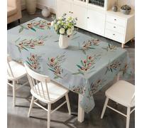 LSSLK Nappe Rectangulaire 140 x 180 cm Branche D'Olivier Aquarelle, Nappe de Table Imperméable Anti Tache Lavable Feuille pour Cuisine Salle à Manger Jardin Terrasse Fête Décoration E-24