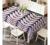 LSSLK Nappe Rectangulaire 140 x 220 cm Abstrait Moderne, Nappe de Table Imperméable Anti Tache Lavable GéOméTrie de Feuilles pour Cuisine Salle à Manger Jardin Terrasse Fête Décoration E-50