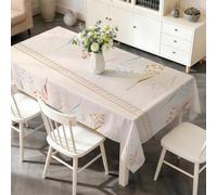 LSSLK Nappe Rectangulaire 140 x 220 cm Motif VéGéTal, Nappe de Table Imperméable Anti Tache Lavable Style Scandinave pour Cuisine Salle à Manger Jardin Terrasse Fête Décoration E-75