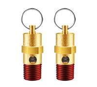 LSTOPGO Lot de 2 Soupapes de Décompression, Accessoires Pneumatiques NPT Mâle de 6,35 mm en Laiton pour Compresseur d'Air (150 PSI)