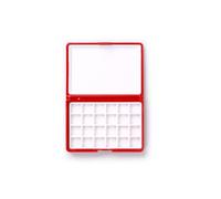 LSYHHXC Palette Peinture 2 mini boîtes d'aquarelle à 24 grilles. | Palette de croquis de voyage for artiste, pigments de peinture portables, fournitures d'art(24grid 0.5ml red)