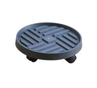 LSYHHXC Porte Plante A roulettes Plateaux de Support de Pot de Fleur Mobile, Plateau Multifonctionnel à Base Ronde et carrée for Plantes(Circle Black 30CM)
