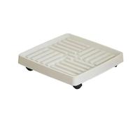 LSYHHXC Porte Plante A roulettes Plateaux de Support de Pot de Fleur Mobile, Plateau Multifonctionnel à Base Ronde et carrée for Plantes(Square White 27CM)
