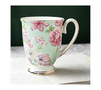 LSYHHXC Tasse A Cafe Tasse à café Cafeteira en porcelaine tendre 300ML | Tasse à café en porcelaine Taza en céramique, élégante, cadeau de mariage, expresso Royal(C)