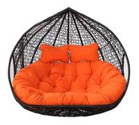 LSyySy Coussin d'extérieur 2 places pour balancelle - Coussin de chaise à œufs à suspendre pour 2 personnes - Coussin de chaise à double panier suspendu - Coussin de rechange pour chaise hamac