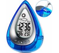 LT-130 Water Power Digital Alarm Clock Home Confort Eco-Friendly Hydrodynamic Weather Station - blau