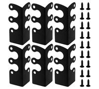 LT Easiyl 12 Lot de Protections Angle en Métal avec Vis pour Meubles Salon Bureau Bijoux Boîtes Cadeaux Emballage 4,8 X 2,9 X 2,1 Cm Noir
