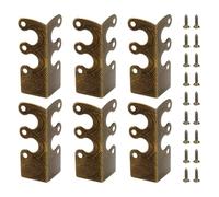 LT Easiyl 12 Lot de Protections Angle en Métal avec Vis pour Meubles Salon Bureau Et Emballage Cadeau de Bijoux 4,8 X 2,9 X 2,1 Cm Bronze