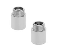 LT Easiyl 2pcs 1/2" BSP Mâle à Femelle Extension de Filetage de Tuyau Eau Principale Croissance Adaptateurs d'extension Droite Raccords de Plomberie de Conduite d'eau en Acier Inoxydable 25mm
