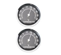 LT Easiyl 2pcs 58mm Thermomètre de Voiture Mini Thermomètre de Voiture Rond Jauge de Température Analogique Mécanique pour Atelier de Bureau à Domicile de Voiture
