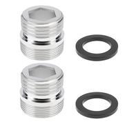 LT Easiyl Lot de 2 adaptateurs de robinet 1/2 BSP vers M22 mâle avec joint pour tuyaux d'eau