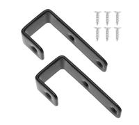 LT Easiyl Lot de 2 crochets d'échelle de lit en J avec revêtement en PVC - Crochets métalliques robustes pour lits superposés et échelles - Noir