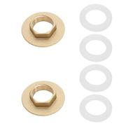 LT Easiyl Lot de 2 ensembles d'écrous de robinet - Écrous de verrouillage en laiton de 1,27 cm avec joints - Écrou de verrouillage de fixation pour robinet - Pour jardin, machines à laver,