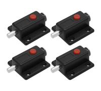LT Easiyl Lot de 4 Loquets de Porte Automatiques à Ressort en Plastique Noir pour Portes d'armoires Portes de Garde-robe Berceaux Fenêtres (36 Mm X 37 Mm)