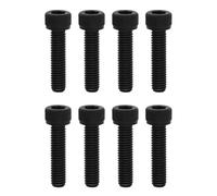 LT Easiyl Lot de 8 boulons de rechange M6 x 25 mm à tête hexagonale en métal pour trottinette de cascade, Hic SCS, Ics et vis à filetage métrique (noir)