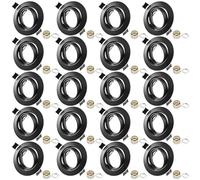 LteelDay Projecteur Spot Encastrable GU10 Rond Noir Métal, Cadre avec Douille Céramique, Orientation Ajustable 30°, Compatible Plafond Ø 68-80mm, Lot de 20