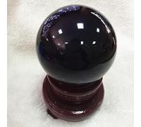 LTRAJUYNH Colored Crystal Balls Home Ornaments Glass Creative Crafts,Black,150mm