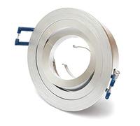 '10 x Lu de mi avec douille GU10 Aluminium Cadre de montage"Argent Spot encastré rond SD 1046 oscillant