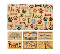 LUA VIKA Paillasson Exterieur Entree - Bones - 40x70 cm - Tapis Entree Exterieur Antidérapant - Tapis Coco Interieur - Paillasson Coco Original