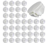 Luabue 40pcs Fils Cube Plastique ABS Connecteur Cube de Rangement Blanc Raccord Meuble de Rangement Raccord Meuble de Rangement Cube de Fil Modulaire Cube en Grille pour Étagère Casier de Rangement