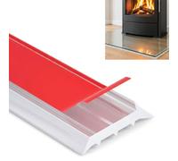 LUBEWISE Lèvre d'étanchéité pour plaque de cheminée, 4 voies en silicone (6 | Autocollant pour plaque en verre et planche de four, barre de finition murale pour cuisine et cheminée