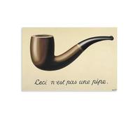 LUBOYANG Poster Ceci N'est Pas Une Pipe par Rene Magritte - Impression sur toile - Décoration murale - Sans cadre - 60 x 90 cm