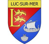 Luc-sur-Mer 14 ville Stickers blason autocollant adhésif - Taille : 8 cm