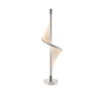 Lucande Ampoules LED lampe à poser en blanc, chromé, dimmable de chevet | lampe de table moderne, 3000 k blanc chaud, en tissu, textile pour salon, séjour, chambre à coucher, salle à manger