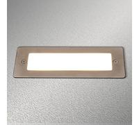 Lucande applique encastrable LED Holly, 17 cm, acier inoxydable HOLLY, gris, Inox, Moderne, Applique extérieure