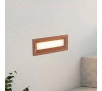 Lucande Applique encastrable LED Lachlain, rouille, 25 cm, IP65 Lachlain, marron, Aluminium, Moderne, Applique extérieure