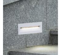 Lucande, applique encastrable LED Loya, 23 x 8 cm, blanc, IP54 Loya Lucande, blanc, Aluminium, Moderne, Applique extérieure