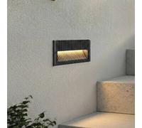 Lucande Applique encastrable LED Tavion, 25 cm, anthracite, IP65 Tavion, noir, Aluminium, Moderne, Applique extérieure