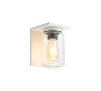 Lucande Applique Exterieur Semka à intensité variable (Moderne) en Blanc Aluminium (1 lampe,à E27), Murale Luminaire Lampe Jardin Eclairage