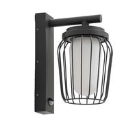 Lucande Applique extérieure Chandan à intensité variable (Moderne) en Noir Aluminium (1 lampe,à E27), pour mur extérieur/façade de maison terrasse und balcon