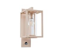 Lucande Applique extérieure Ferda à intensité variable (Moderne) en Beige Aluminium (1 lampe,à E27), pour mur extérieur/façade de maison terrasse und balcon