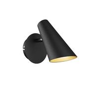 Lucande Applique Murale Wibke (Scandinave) en Noir Métal e. a. pour Salon & Salle à manger (1 lampe,à GU10), Lampe Eclairage Luminaire Mural