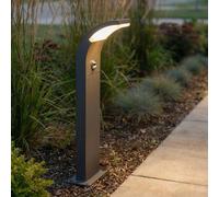 Lucande Borne lumineuse LED Timm, capteur, 60 cm, anthracite, IP54 Timm, noir, Aluminium, Moderne
