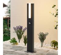 Lucande, borne lumineuse LED Virgalia, détecteur de mouvement, 65 cm, IP54 Virgalia Lucande, noir, Aluminium, Moderne