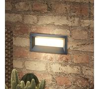 Lucande Lachlain applique encastrée LED extérieur, gris, Aluminium, Moderne, Applique extérieure
