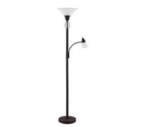 Lucande Lampadaire Dunja (Traditionnel) en Marron Métal e. a. pour Salon & Salle à manger (à 2 lampes, E27) lampe sur pied de salon lampadaire éclairage indirect