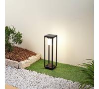 Lucande, lampe solaire à LED pour chemin Nilea, 50 cm, noire, capteur Nilea Lucande, noir, Aluminium, Moderne, Lampe Solaire