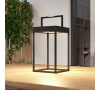 Lucande Lampe solaire LED Lynzy, 38 cm, noir, métal, IP65 Lynzy Lucande, dimmable, noir, Aluminium, Moderne, Lampe Solaire