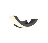 Lucande LED Applique Exterieur Half (Moderne) en Noir Aluminium (1 lampe,à), Murale Luminaire Lampe Jardin Eclairage d’exterieur