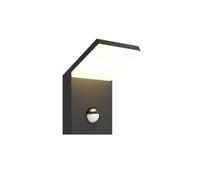 Lucande LED Applique extérieure Nevio (Moderne) en Gris Aluminium (1 lampe,à), pour mur extérieur/façade de maison terrasse und balcon