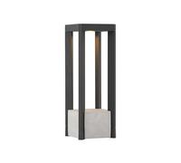 Lucande LED Borne Eclairage Exterieur en béton Kalisa (Moderne) Gris Aluminium (1 lampe,à), Lumineuse Luminaire Lampe Jardin Led
